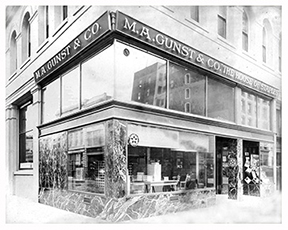 Moses Gunst Cigar Store, San Francisco, circa 1908.