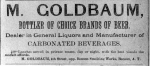 Marcus Goldbaum Adv for Bottled Drinks & Restaurant, #WS1207