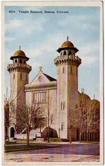 Temple Emanu-El of Denver, Old Postcard