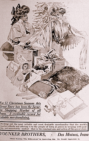 Younker Brother's Christmas Adv, circa 1900