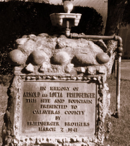 The Arnold & Lotta Friedberger Fountain in San Andreas, California, #WS2518 #WS2518