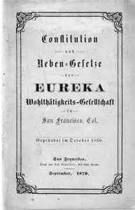 Eureka Benevolent Society, Constitution in German, 1870