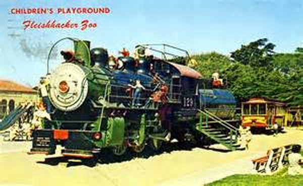 Fleishhacker Zoo Engine, Vintage Postcard