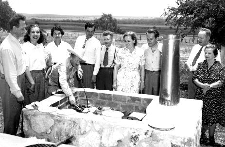 Perry Kalisher's Family at BBQ, 1940s