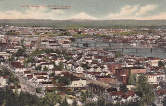 Portland Oregon at the turn of the 20th century, Vintage Postcard.
