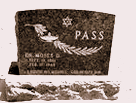 Tombstone of Dr. Moses Pass